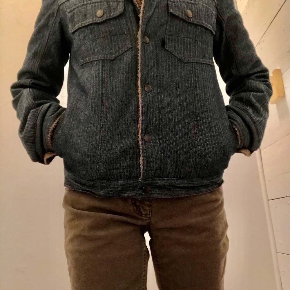 Volcom Herringbone Denim and Sherpa Jacket